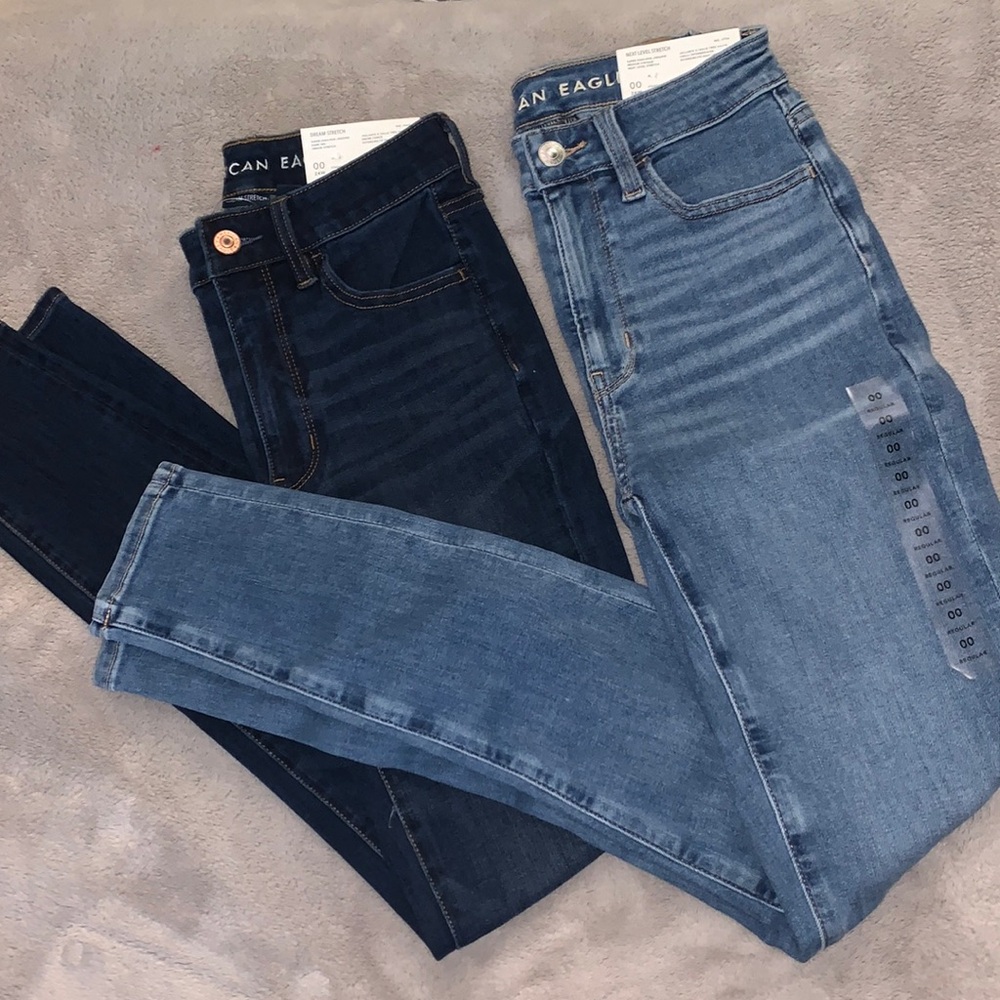 Bundle: 2 pairs of American Eagle Super High Rise Jeggings